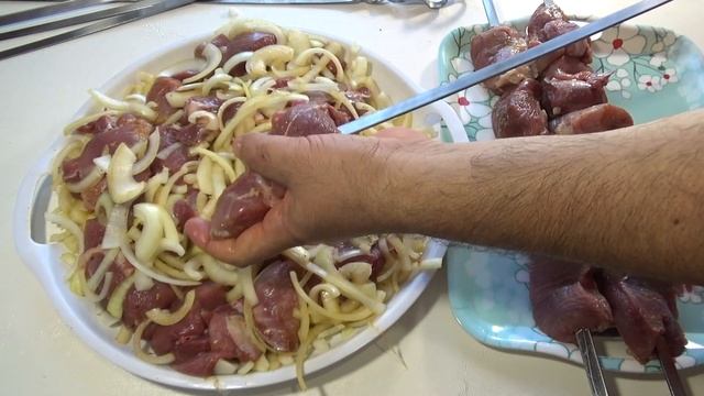 Шашлык из Индейки сочный и мягкий как приготовить Рецепт