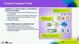 Integrated Solutions for Trusted Clouds and SDI