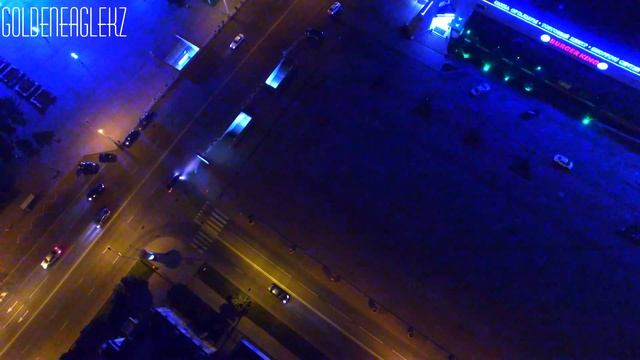 Ночная съемка с высоты птичьего полета. Астана. Astana. Kazakhstan. смотреть онлайн