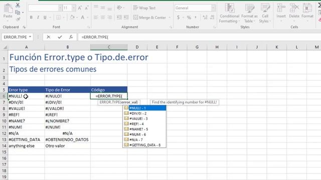 Aprende Excel en 5 Mins #48, Identifica los tipos de error con la Función Tipo.de.error o Error.typ смотреть онлайн