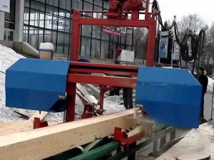 Видео работы пилорамы Радуга 1М