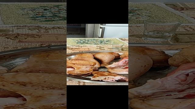 Разделка копчёной курицы.
