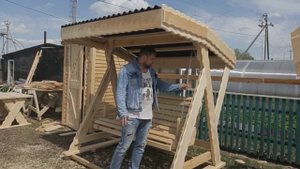 Деревянные качели