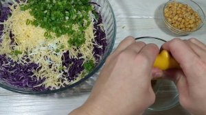 Простой и такой вкусный САЛАТ из КРАСНОКОЧАННОЙ КАПУСТЫ с вкусной заправкой!