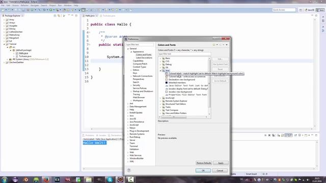 Eclipse Schriftgröße und Schriftart des Editor verändern - Tutorial смотреть онлайн