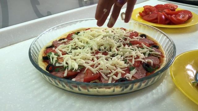 Пицца/Pizza Простой рецепт Очень вкусная домашняя пицца