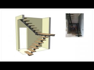 Лестница / монокосоур с площадкой 180º