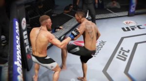 EA SPORTS UFC 2: OFF THE CAGE SPINNING KICK KO (ONLINE FIGHT)