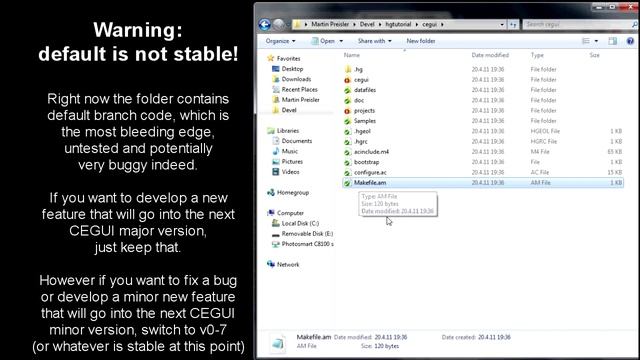 Mercurial Tutorial: How to Contribute Code to CEGUI смотреть онлайн