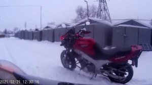 Зимняя покатушка на Yamaha TDM 850