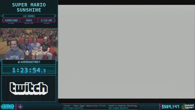Super Mario Sunshine by AverageTrey in 3:06:29 - AGDQ 2018 - Part 83 смотреть онлайн