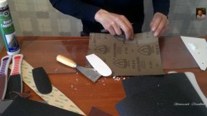 Как приклеить наждачку!