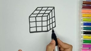 Рисуем Кубик Рубика для детей / Раскраски кубик рубик