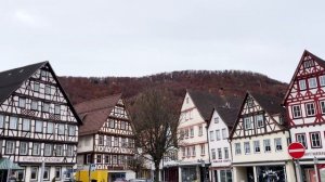 Wandering around the most beautiful market square - fairytale Bad Urach, Germany