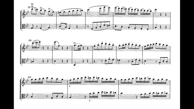 W. A. Mozart - Duo for Violin and Viola, K.424 (1st mov.)[with score] смотреть онлайн