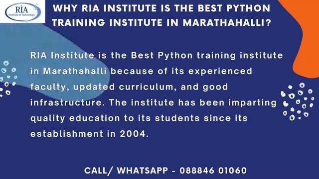 Best Python Training Institute in Marathahalli | Ria Institute Bangalore