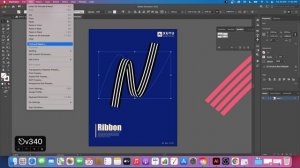 Adobe Illustrator Tutorial | How To Make A Ribbon Style Lines Poster