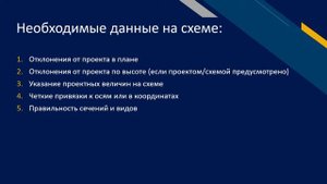 Основные правила оформления исполнительных геодезических схем