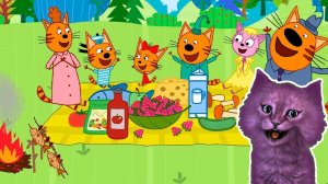 ТРИ КОТА ЕДИМ НА ПИКНИК С ГОВОРЯЩИМ КОТЕНКОМ АБИ ИГРА для ДЕТЕЙ Три Кота Развивающие игры