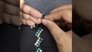 Pearl zigzag necklace-earrings tutorial/Creative beaded jewelry making/Right angle weave bracelet.