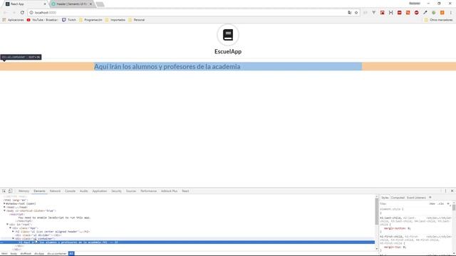| React.js | Importando Semantic UI y maquetación básica de la aplicación #5 смотреть онлайн