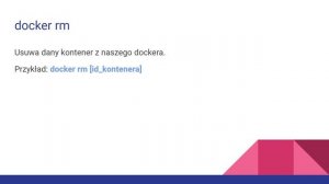 Podstawowe komendy Docker