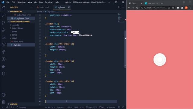 100 Days CSS Challenge Day #3 | Code With Marish? | CSS Loading Animation