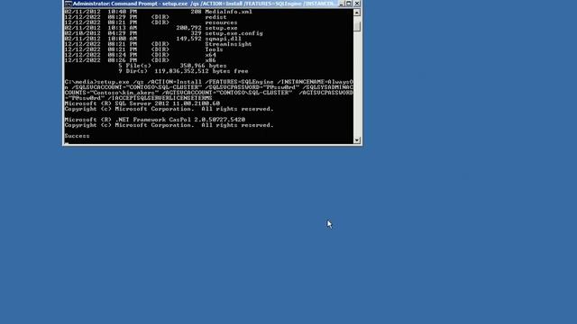 Install SqlServer Db Instance from Command Line