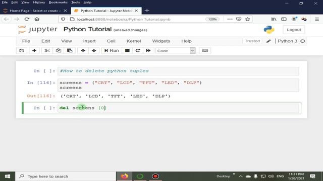 How To Delete Python Tuples? | Python 4 You | Lecture 127