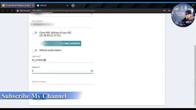 How to set up PPPOE connection with DLink DIR-615 N300