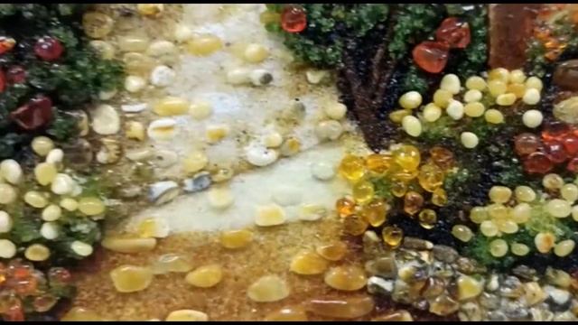 Мозаичная картина из янтаря "Дворик" (арт. 6167) смотреть онлайн