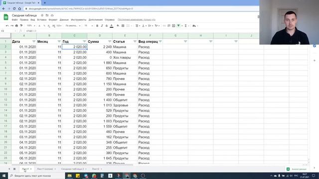 Сводные таблицы смотреть онлайн