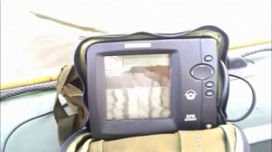 Проверка работы датчика эхолота рядом с винтом