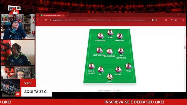 PRÉ JOGO AO VIVO! FORTALEZA X FLAMENGO | TROCA DE GABIGOL POR ANTONY? | смотреть онлайн