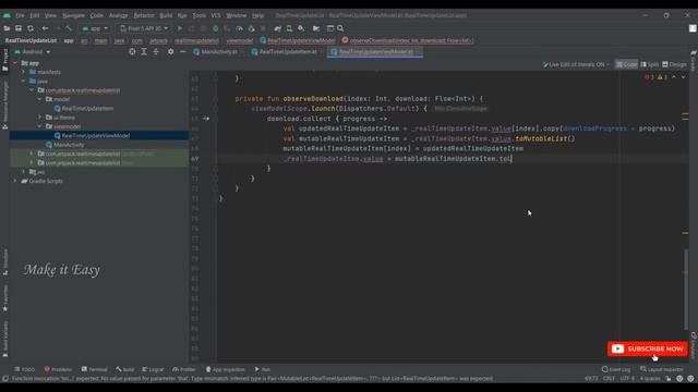 How to Implement Realtime Update List in Jetpack Compose | Android | Kotlin | Make it Easy