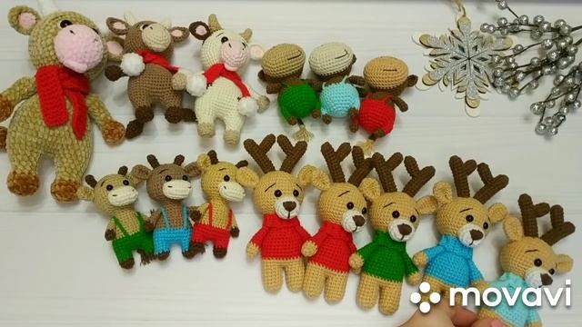 ОЧЕНЬ МНОГО НОВОГОДНИХ ВЯЗАНЫХ  ИГРУШЕК