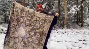Павловопосадские шали выгуливаю?! Любовь земная 17 и обзор шали Единственная 15 ! Olga Kirchgessner