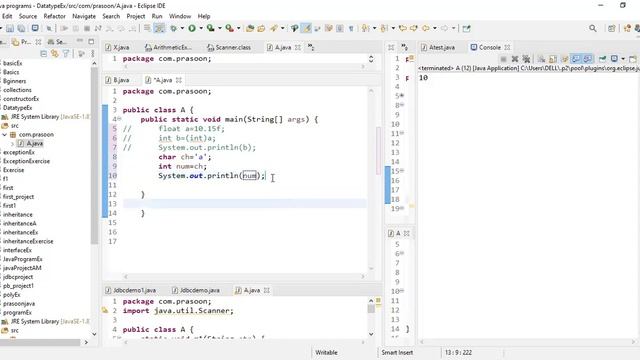 Type Casting Concept & Type promotion in Expression in java смотреть онлайн
