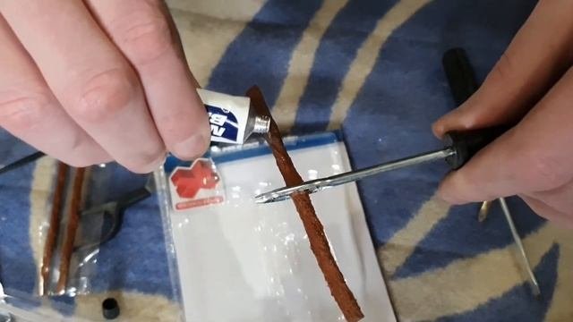 Быстрый ремонт прокола шины.