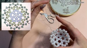 Шарик из бусин - новогоднее украшение, декор (кулька з намистин, новорічний декор, beaded decor)