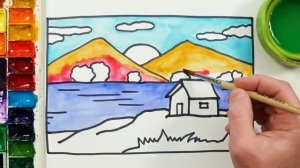 Рисуем фломастерами. Простой милый рисунок. Рисование для детей