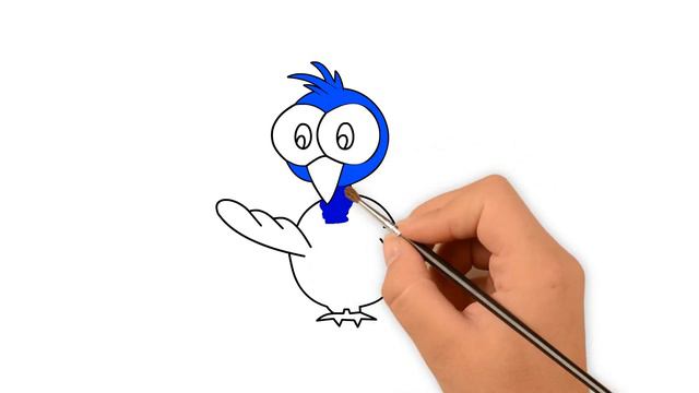 Red Bird, Blue Bird Coloring pages | Angry Bird Drawing Colour | Learn Colors with Angry Bird смотреть онлайн