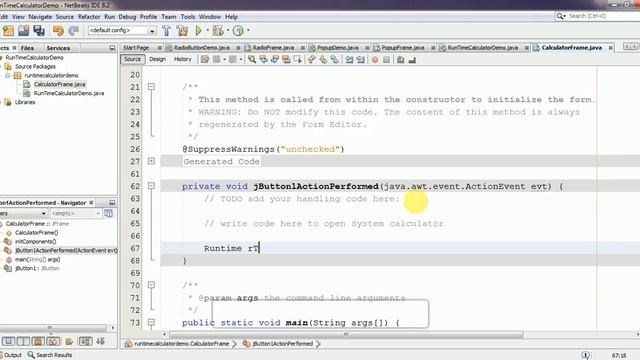 How to open system calculator using java Desktop (Swing) NetBeans смотреть онлайн