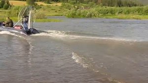 испытываем самодельную аэролодку