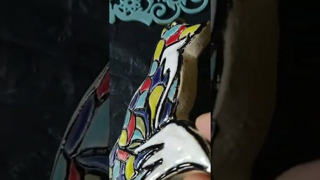 видео о лисах, которые я делала из керамики. Панно на стену дома. смотреть онлайн