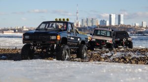 Внедорожники По Снегу В Перми. Радиоуправляемые Модели Rc4wd Toyota Xtra Cab, Boom Racing и Mst