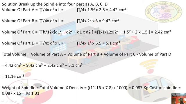 PROBLEMS ON FINDING TOTAL VOLUME ,WEIGHT AND COST OF MATERIALS смотреть онлайн