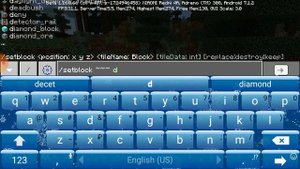 Как пользоваться командой setblock в майнкрафте PE