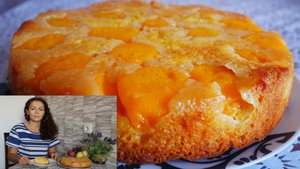 Пирог ПЕРЕВЕРТЫШ с ПЕРСИКАМИ. Вкусный, быстрый пирог на скорую руку