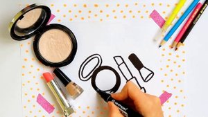 HOW TO DRAW MAKE UP COSMETICS for kids. КАК НАРИСОВАТЬ КОСМЕТИКУ для детей